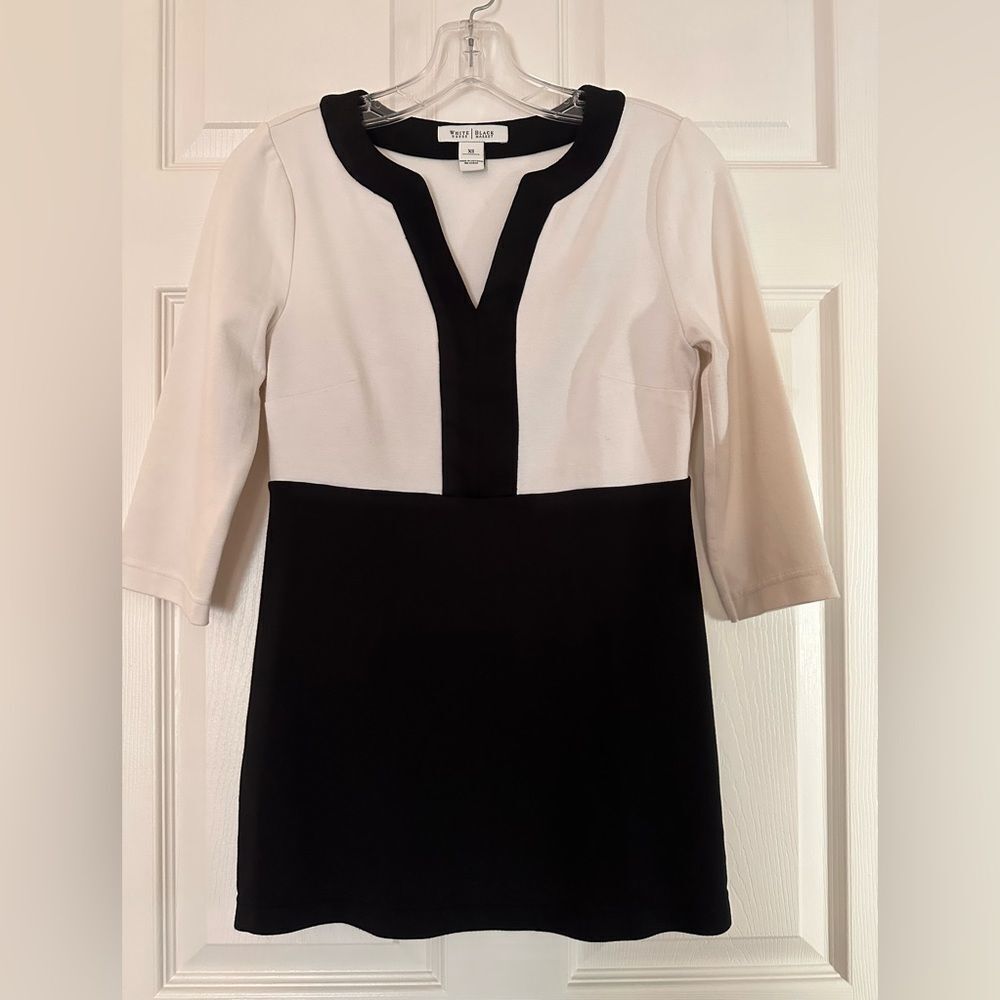 WHBM Color Block Tunic Top
